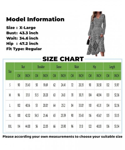 Spring Dresses for Women 2024 Prom Dresses Summer Casual Fashion V-Neck Solid Color Wedding Long Sleeve Formal Dress 1-army G...