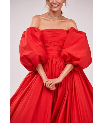 Puffy Sleeves Prom Dresses Long Ball Gown Off Shoulder Evening Gowns for Women Formal Wedding Dresses for Bride Champagne $36...