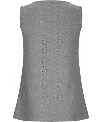 Summer Tank Tops for Women 2024 Sleeveless V Neck Tshirt Loose Fit Casual Hole Straps Blouses Workout Camisoles F-gray $5.69 ...