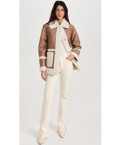 Women's Snap Front Coat Mink/Beige $40.82 Jackets