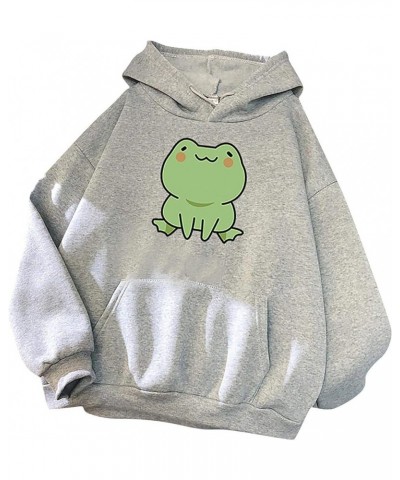 Cute Frog Hoodie for Womens Kawaii Frog Graphic Pullover with Pocket Teen Girls Long Sleeve Patchwork Sweatshirts Teen Girls ...