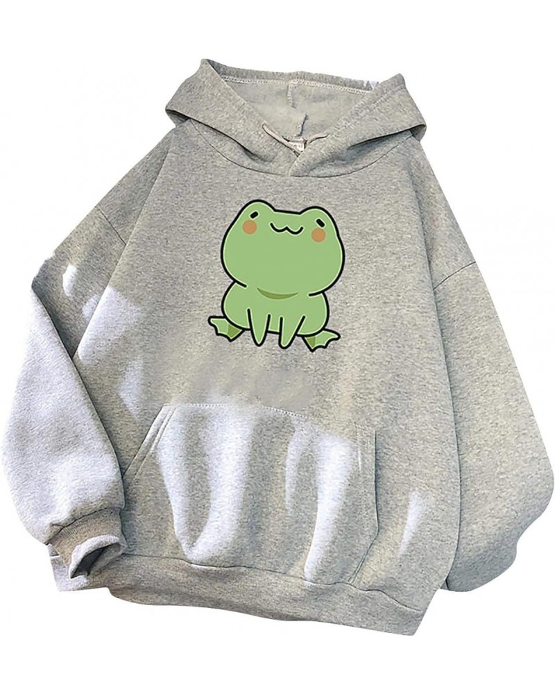 Cute Frog Hoodie for Womens Kawaii Frog Graphic Pullover with Pocket Teen Girls Long Sleeve Patchwork Sweatshirts Teen Girls ...