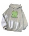 Cute Frog Hoodie for Womens Kawaii Frog Graphic Pullover with Pocket Teen Girls Long Sleeve Patchwork Sweatshirts Teen Girls ...