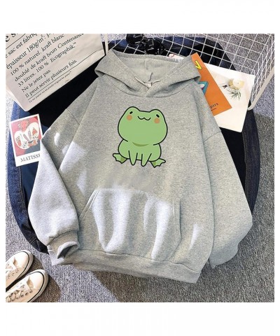 Cute Frog Hoodie for Womens Kawaii Frog Graphic Pullover with Pocket Teen Girls Long Sleeve Patchwork Sweatshirts Teen Girls ...