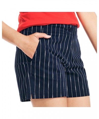 Womens Mid-Rise Cotton Shorts, Summer 5 Blue $13.91 Shorts