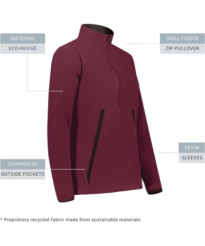 Women's Ladies Chill Fleece 2.0 1/2 Zip Pullover Maroon $16.44 Jackets