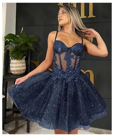 Short Prom Dresses Sweetheart Tulle Homecoming Dresses Appliques A Line Corset Mini Party Dress Lavender $41.07 Dresses