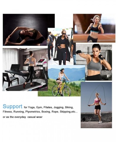 Racerback Sports Bras for Women Padded High Impact Support for Yoga Gym Running Fitness Rope Skipping Boxing Style8-light Pin...