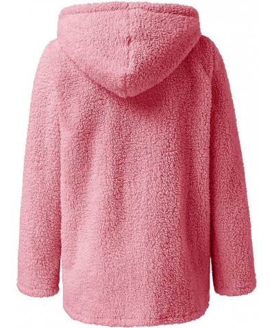 Womens Oversized Hoodies Fleece Sweatshirts Long Sleeve Warm Winter Zip-Up Fluffy Outwear Jacket with Pockets Hot Pink 4 $12....