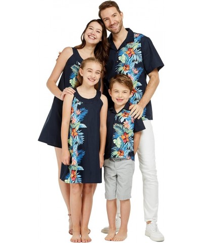 Matchable Family Hawaiian Luau Men Women Girl Boy Clothes in Orchid Paradise Navy Big Girl Girl Shift $17.20 Jewelry