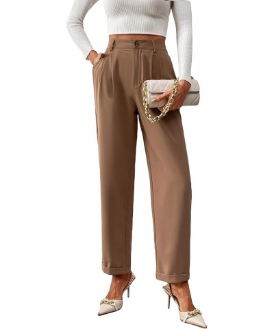 Women's Casual Solid Camel $12.23 Pants