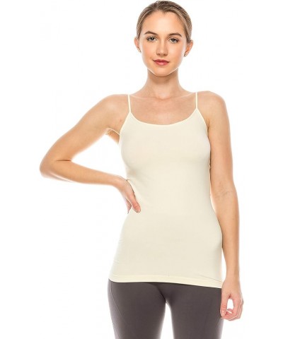 American Made Basic Seamless Cami, UV Protective Fabric UPF 50+ (Made with Love in The USA) Cream $15.40 Tanks