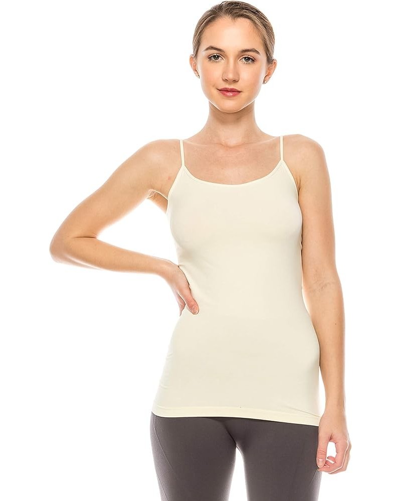 American Made Basic Seamless Cami, UV Protective Fabric UPF 50+ (Made with Love in The USA) Cream $15.40 Tanks