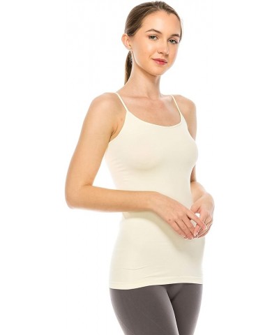 American Made Basic Seamless Cami, UV Protective Fabric UPF 50+ (Made with Love in The USA) Cream $15.40 Tanks