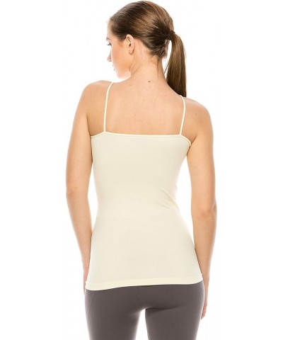 American Made Basic Seamless Cami, UV Protective Fabric UPF 50+ (Made with Love in The USA) Cream $15.40 Tanks