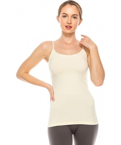 American Made Basic Seamless Cami, UV Protective Fabric UPF 50+ (Made with Love in The USA) Cream $15.40 Tanks