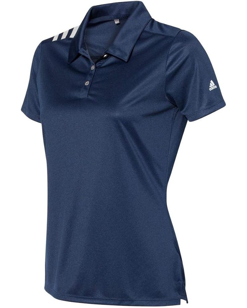 Women's 3-Stripes Shoulder Polo - A325 Collegiate Navy/ White $27.38 Shirts