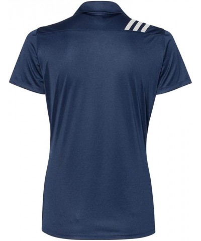 Women's 3-Stripes Shoulder Polo - A325 Collegiate Navy/ White $27.38 Shirts