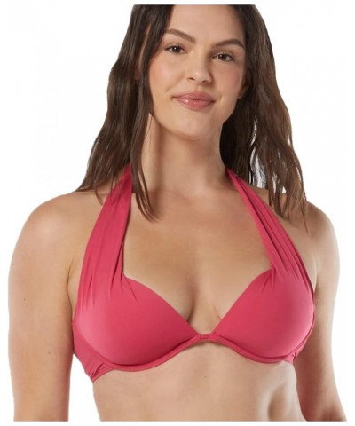 Coco Contours Cameo Halter Bra Sized Underwire Push Up Bikini Top — Molded Cups C-D… Dragon Fruit 669 $12.66 Swimsuits