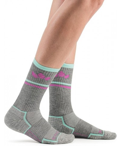 TrailTec+ Merino Wool Performance Outdoor Hiking Running Socks - Cushioned, Crew Glacier Grey $8.57 Activewear