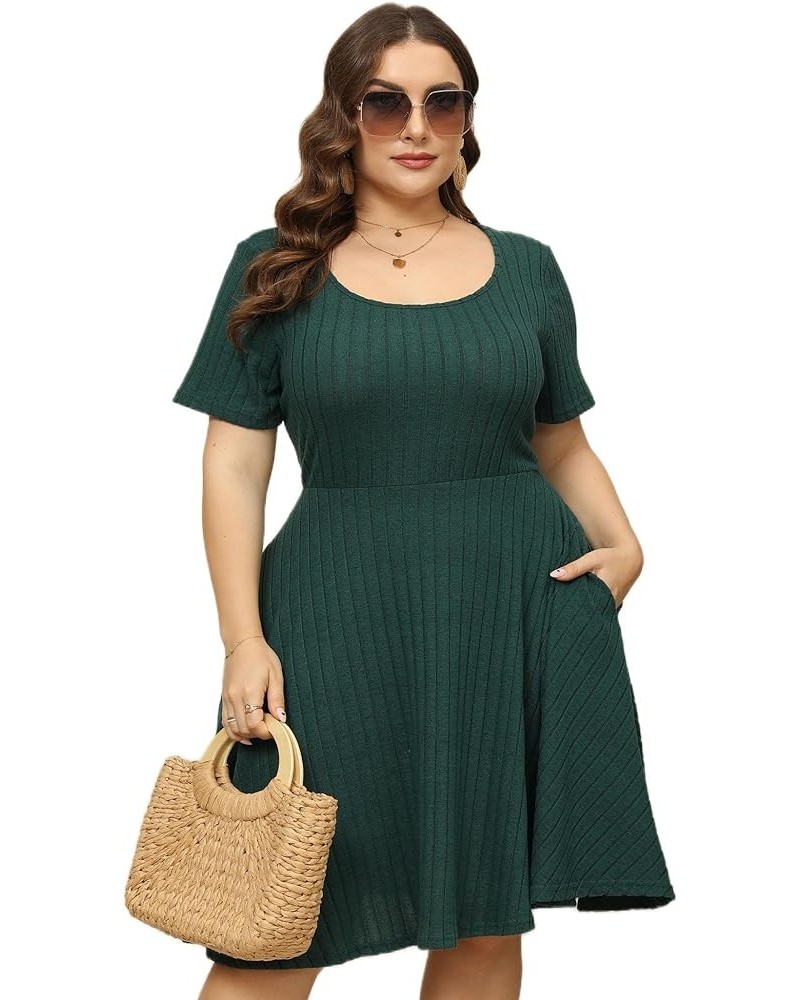 Plus Size Sweater Dress Womens Plus Size A Line Wrap Sweater Dress Sweater Dress in Plus Size Fall Sweater Dress Green-short ...