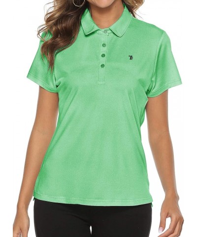 Ladies Golf Shirts Short Sleeve Moisture Wicking Performance Polo Shirts Wheat Green $11.75 Shirts