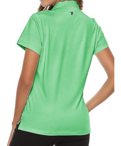 Ladies Golf Shirts Short Sleeve Moisture Wicking Performance Polo Shirts Wheat Green $11.75 Shirts