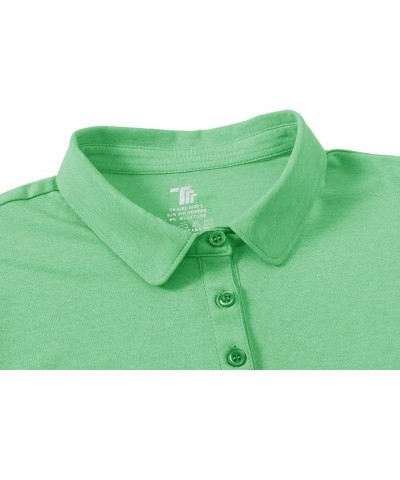 Ladies Golf Shirts Short Sleeve Moisture Wicking Performance Polo Shirts Wheat Green $11.75 Shirts