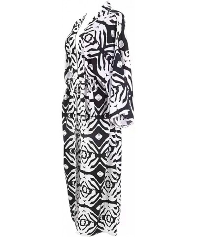 Bestyyou Women's Printed Kimono Cardigan with Tie Long Robe Dress Belted Bikini Swimsuit Cover Up Swimwear Print 27 $16.42 Sw...