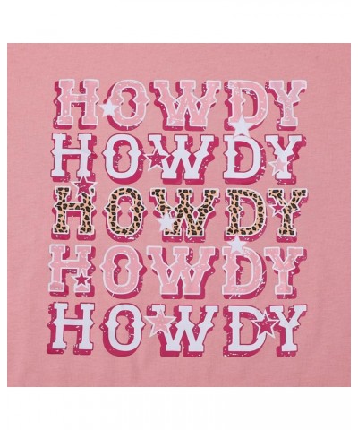 Howdy Cowgirl Shirt Women Western Southern Retro Shirt Cute Country Music Graphic Tees Summer Colorful Shirt Pink $9.02 T-Shirts