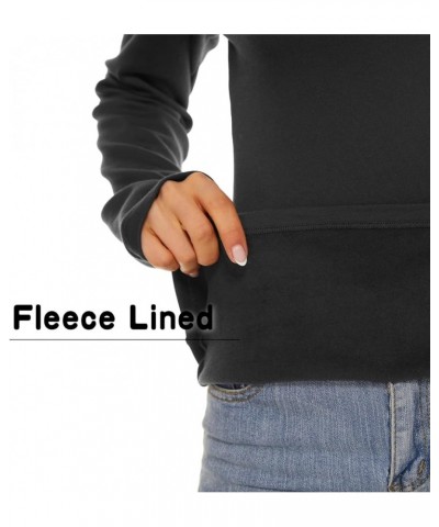 Fleece Lined Cotton Turtleneck Shirt Women Long Sleeve High Neck Thermal Shirts 1/2Packs Black*2-turtleneck $11.50 Underwear