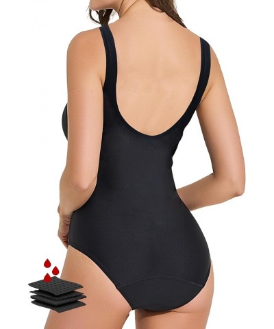 Period Swimwear - Menstrual Swimsuit - One Piece Leakproof Period Bathing Suit for Teens Girls and Women. Black $18.45 Swimsuits