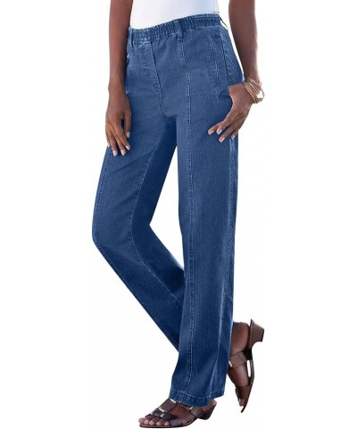 Women's Plus Size Tall Complete Cotton Seamed Jean Medium Wash $28.94 Jeans