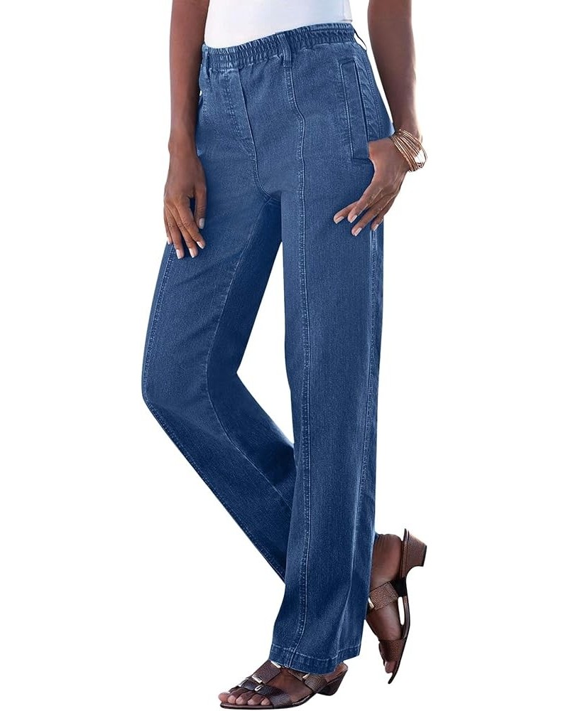 Women's Plus Size Tall Complete Cotton Seamed Jean Medium Wash $28.94 Jeans