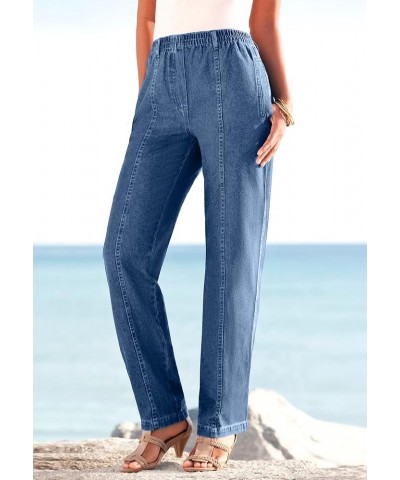 Women's Plus Size Tall Complete Cotton Seamed Jean Medium Wash $28.94 Jeans