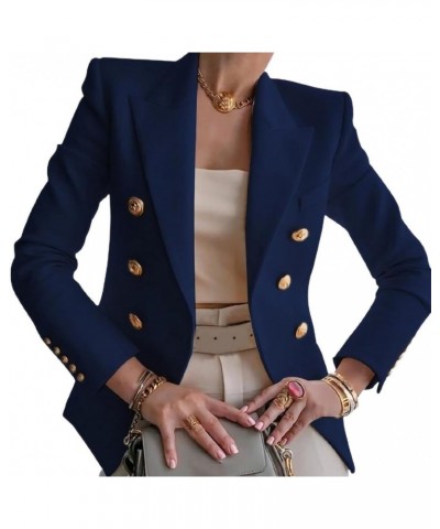 Floral Blazer Jackets for Women 2024 Women's Blazers & Suit Jackets Cropped Business Casual Interview Ladies Jackets Navy Blu...