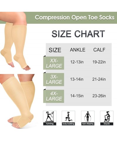 Copper Compression Socks for Women & Men Open Toe 15-20mmHg is Best Support for Circulation Recovery and All Day Wear 03 Blac...