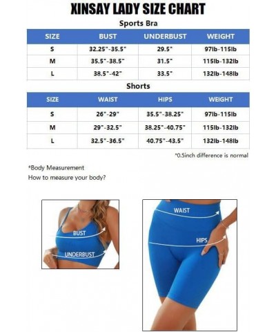 Womens' Workout Sets 2 Pcs Gym Outfits for Seamless Yoga One Shoulder Strap Sports Bra Biker Shorts Tracksuits Blue $10.63 Ac...