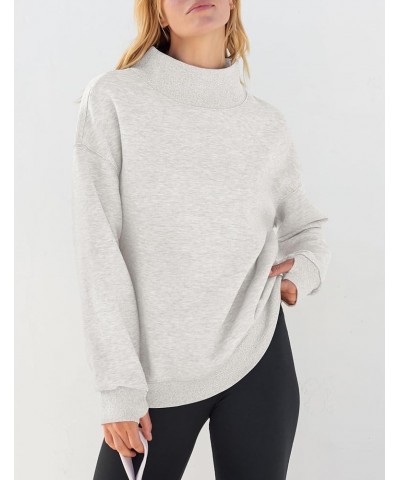 Women's 2024 Oversized Sweatshirts Turtleneck Long Sleeve Chunky Loose Fleece Y2K Pullover Hoodies Tops Stone $25.19 Hoodies ...