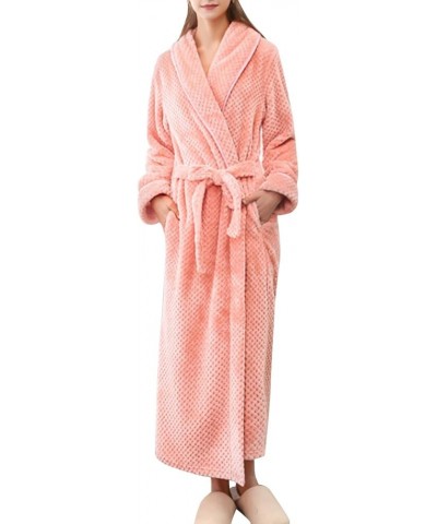 Pajamas For Women Shorts Plus Women's Robe Bathrobe Solid Coat Sleeved Long Clothes Winter Lengthened Splicing Home Orange $2...