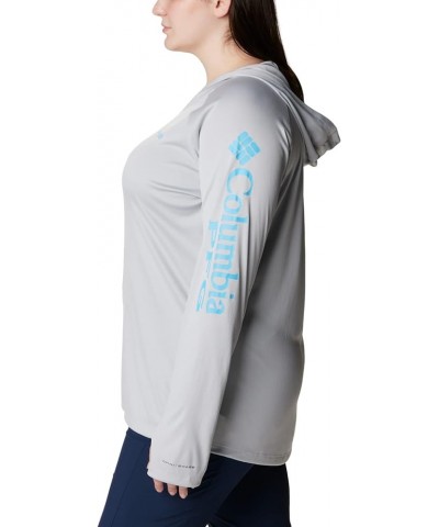 Women's Tidal Tee Hoodie Cool Grey/Riptide Logo $20.82 Activewear