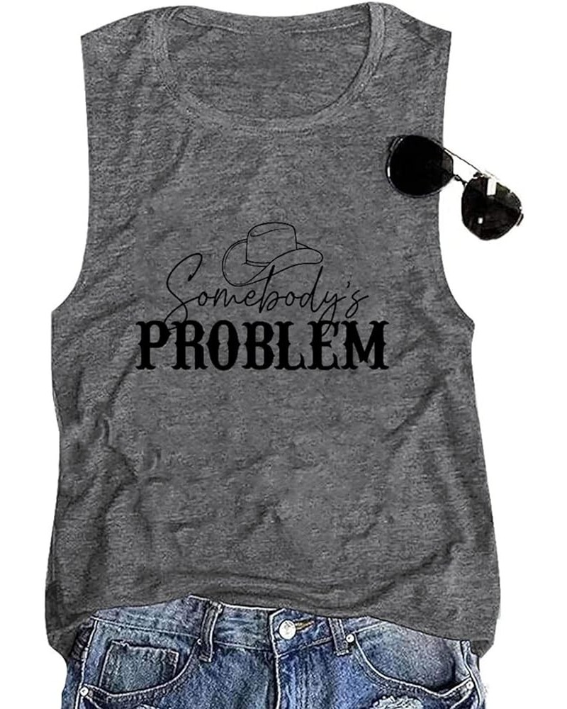 Women Western Shirt Cowboy T Shirts Short Sleeve Summer Graphic Tees Tops Tank Tops Gray $11.39 T-Shirts