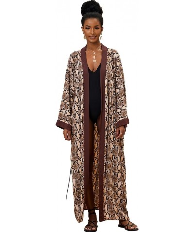 Kimonos for Women Duster Kimono Beach Boho Kimono Beach Cover up bathing suit cover up D8733-5 $14.40 Robes