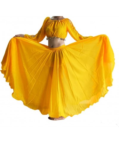 Women's Fairy Lyrical Dance Skirt Gradient Color Swing Skirt Ballet Modren Dance Costumes Full Skirt Yellow $14.30 Skirts