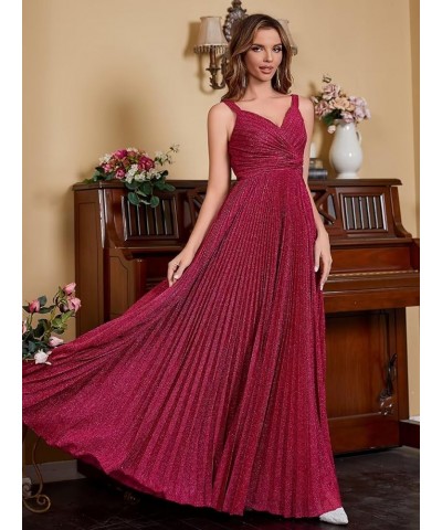 Spaghetti Strap Long Prom Dresses for Women 2024 Ball Gown A Line V-Neck Sparkly Formal Evening Gowns for Wedding D-blush $33...