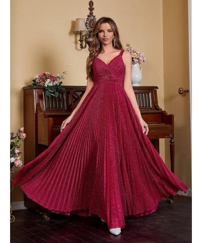 Spaghetti Strap Long Prom Dresses for Women 2024 Ball Gown A Line V-Neck Sparkly Formal Evening Gowns for Wedding D-blush $33...