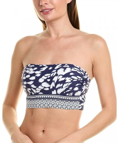 Women's in The Groove Bandeau Bikini Top Indigo//Changing Tides $33.01 Swimsuits