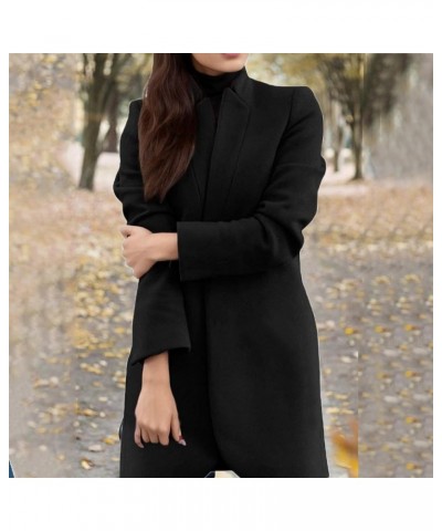 Womens Jacket No Collar Suit Solid Long Coat Hairy Long Cardigan Short Front Sleeve Open Women Old Faithful Jacket Black $16....