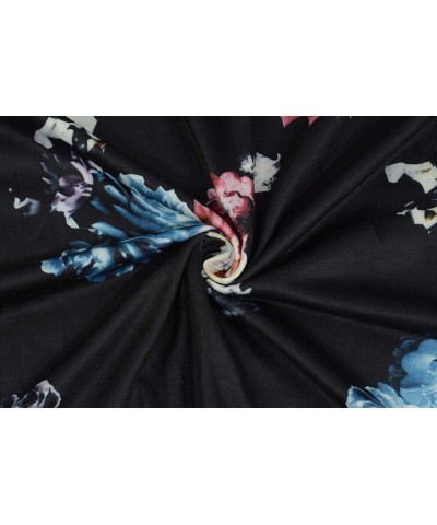 Women's Chevron Print Summer Short Sleeve Plus Size Casual Maxi Dress Black Rose $17.94 Dresses