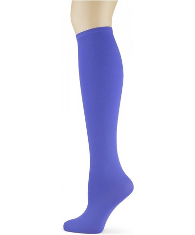 Sox Trot Women's Solid Knee High Trouser Socks, Silky Soft Thin Material, Tall Boot Socks 3 Pairs Periwinkle Blue $15.87 Socks